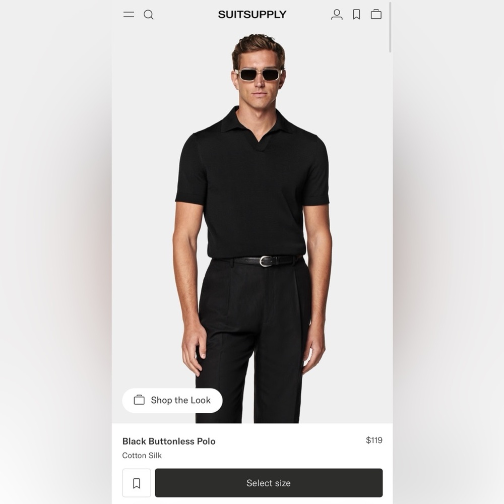 Suit Supply Brown Polo Shirt